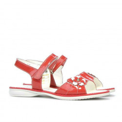 Sandalias para niños 524 charol rojo coral