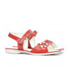 Sandalias para niños 524 charol rojo coral