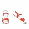 Sandalias para niños 524 charol rojo coral