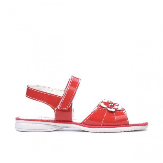 Sandalias para niños pequeños 55c charol rojo coral