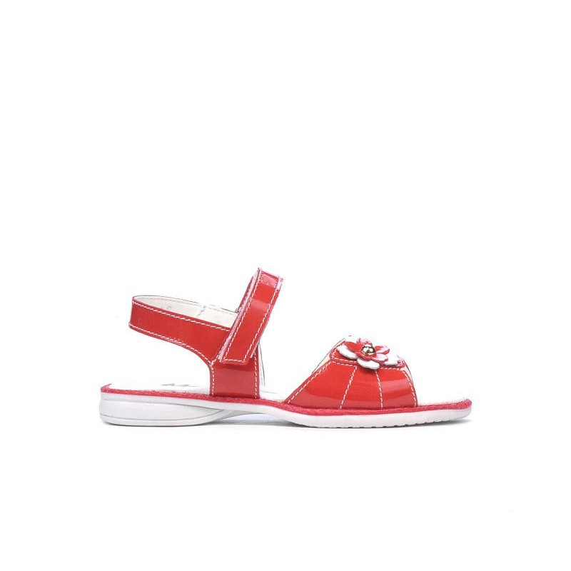 Sandalias para niños pequeños 55c charol rojo coral