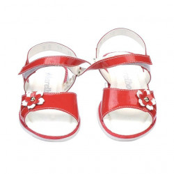 Sandalias para niños pequeños 55c charol rojo coral