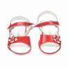 Sandalias para niños pequeños 55c charol rojo coral