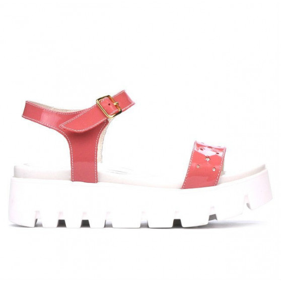 Sandalias de mujer 5034 charol rosa