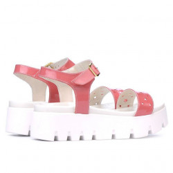 Sandalias de mujer 5034 charol rosa