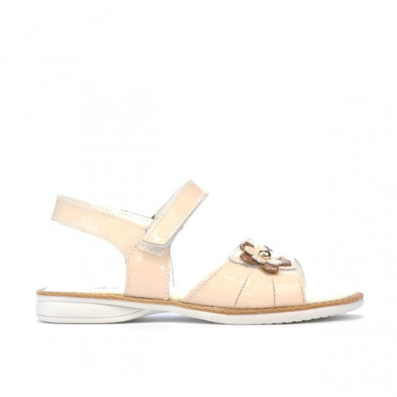 Sandalias para niños pequeños 55c charol nude
