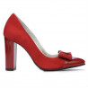 Zapatos elegantes de mujer 1262 rojo antilopa combinado