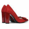 Zapatos elegantes de mujer 1262 rojo antilopa combinado