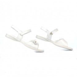 Sandalias niños 524 charol blanco