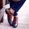 Zapatos casuales/elegantes para hombres 874 índigo+marrón
