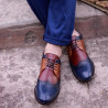 Zapatos casuales/elegantes para hombres 874 índigo+marrón