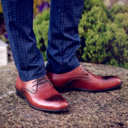Zapatos elegantes para hombre 828-1 a marrón