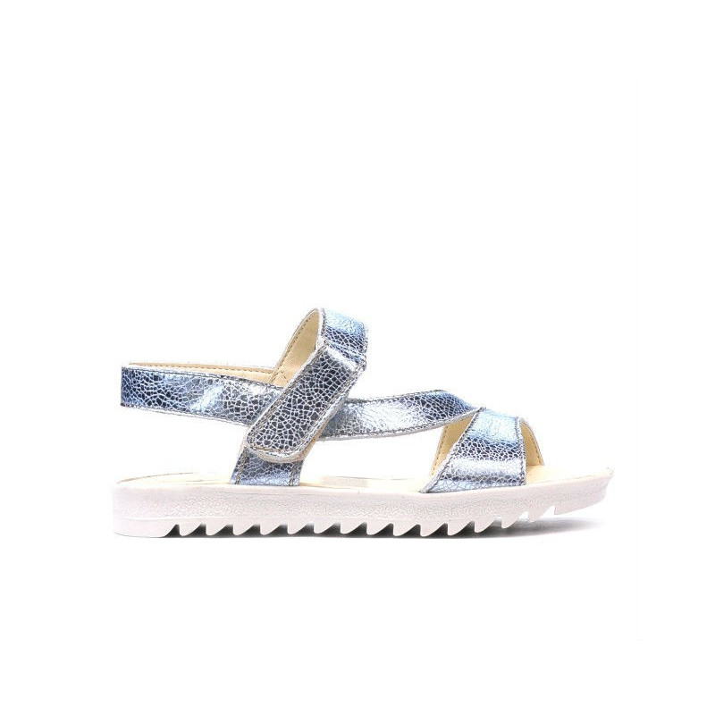 Sandalias para niños 525 azul plateado
