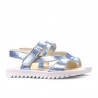 Sandalias para niños 525 azul plateado
