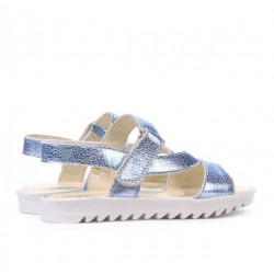 Sandalias para niños 525 azul plateado