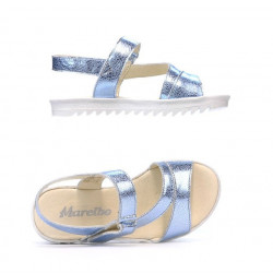 Sandalias para niños 525 azul plateado