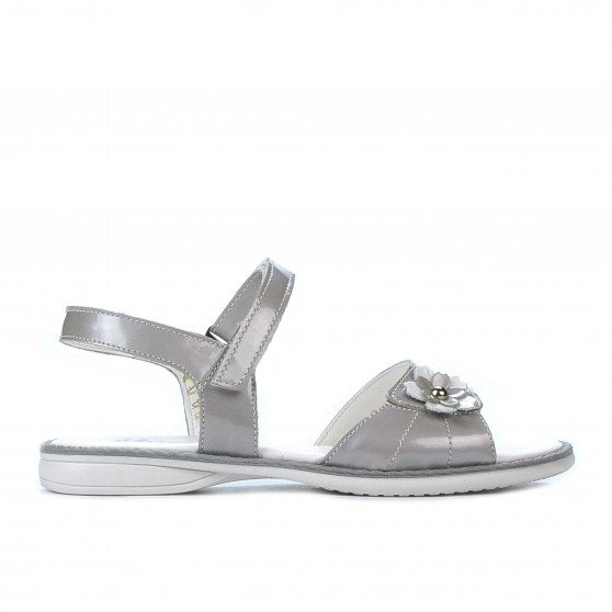 Sandalias niños 524 charol gris