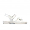 Sandalias para niños pequeños 55c charol blanco