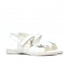 Sandalias para niños pequeños 55c charol blanco