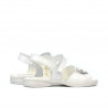 Sandalias para niños pequeños 55c charol blanco