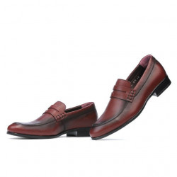 Zapatos casuales / elegantes para hombres 875 en burdeos