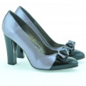 Zapatos elegantes de mujer 1226 charol morado claro + negro