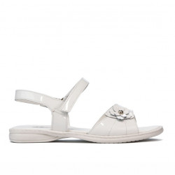 Sandalias niños 524 charol blanco