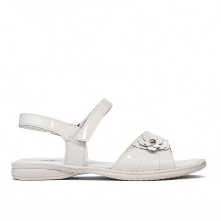 Sandalias niños 524 charol blanco