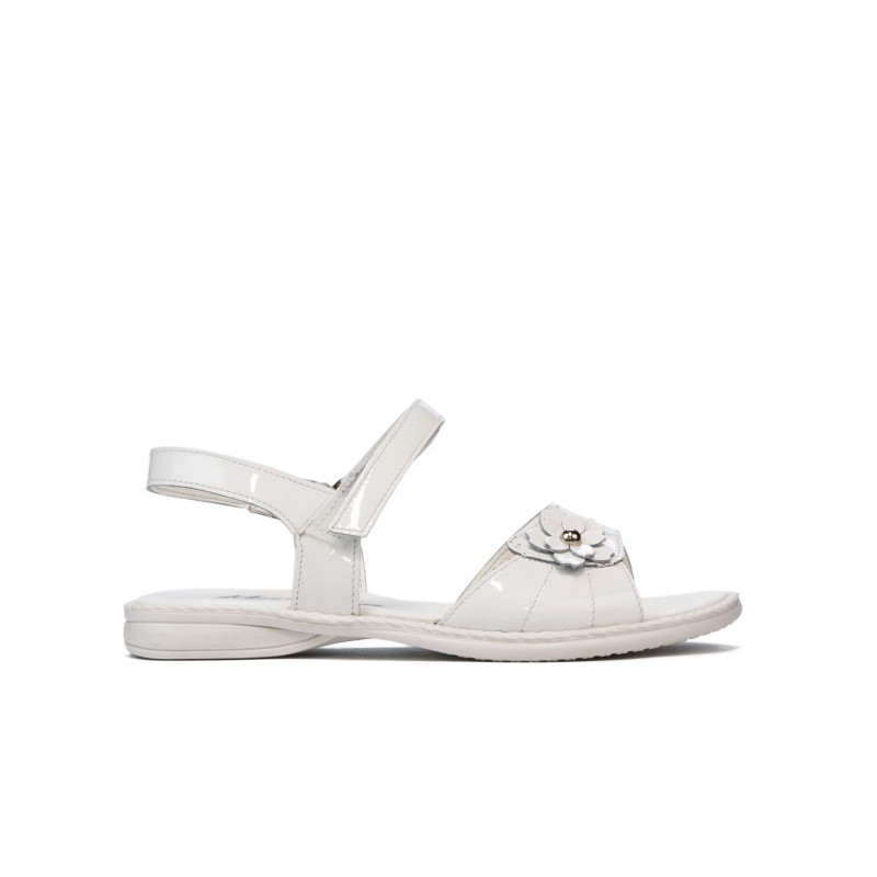 Sandalias niños 524 charol blanco
