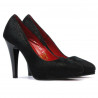 Zapatos elegantes de mujer 1233 negro satinado