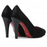 Zapatos elegantes de mujer 1233 negro satinado