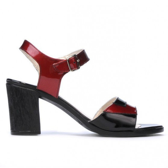 Sandalias de mujer 5042 burdeos+negro