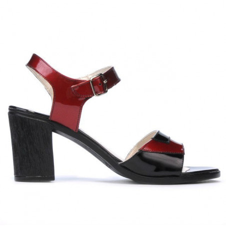 Sandalias de mujer 5042 burdeos+negro