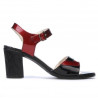 Sandalias de mujer 5042 burdeos+negro