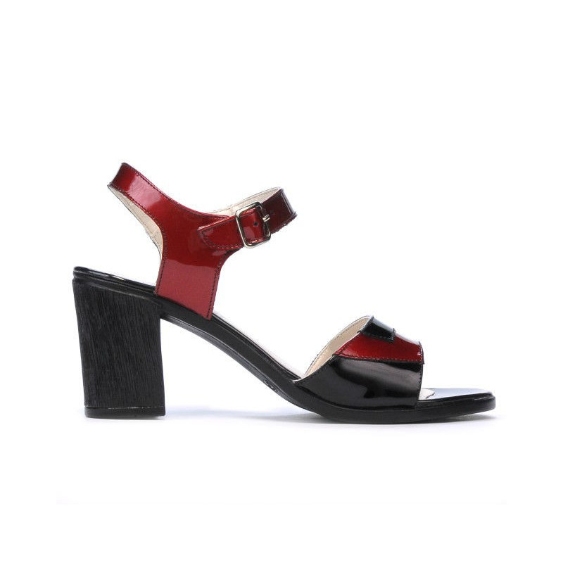 Sandalias de mujer 5042 burdeos+negro