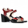 Sandalias de mujer 5042 burdeos+negro