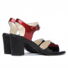 Sandalias de mujer 5042 burdeos+negro