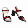 Sandalias de mujer 5042 burdeos+negro