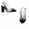 Sandalias de mujer 1267 negro ante combinado