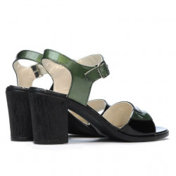 Sandalias mujer 5042 verde+negro