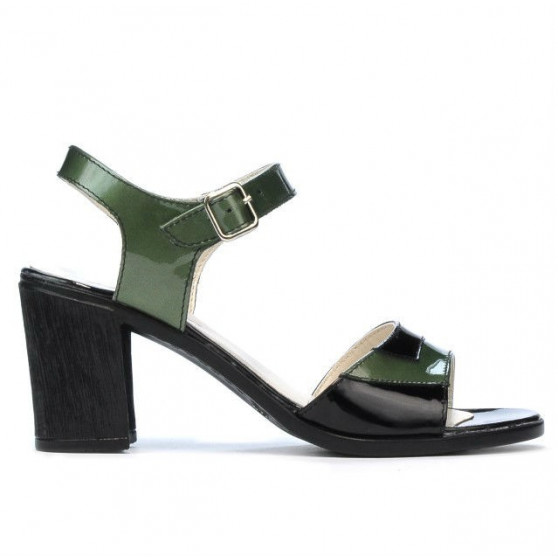 Sandalias mujer 5042 verde+negro