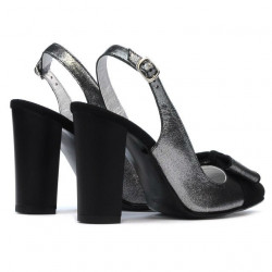 Sandalias de mujer 1267 negro ante combinado