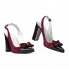 Sandalias de mujer 1267 burdeos ante+laca burdeos