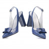 Sandalias de mujer 1267 charol azul combinado