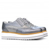 Zapatos casuales de mujer 683-1 gris nacarado combinado