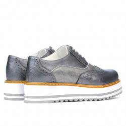 Zapatos casuales de mujer 683-1 gris nacarado combinado