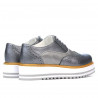 Zapatos casuales de mujer 683-1 gris nacarado combinado