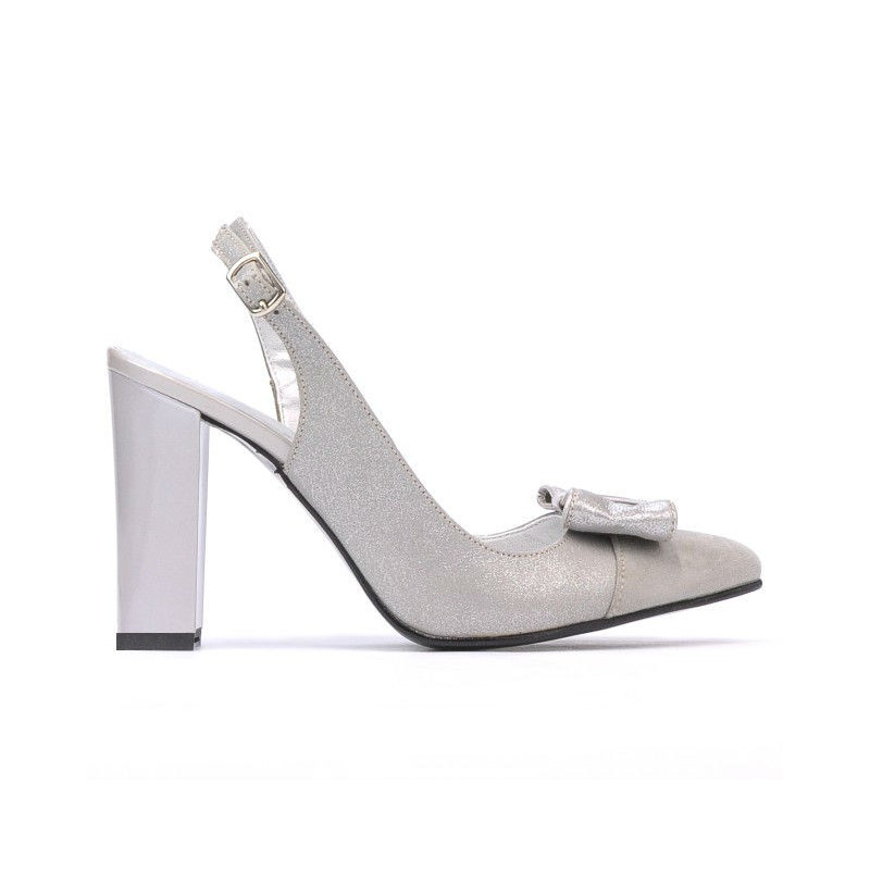 Sandalias mujer 1267 gris antílope combinado