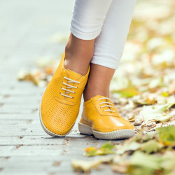 Mocasines de mujer 688 amarillo lifestyle
