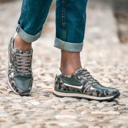 Zapatillas deportivas para hombre 833 café camuflaje